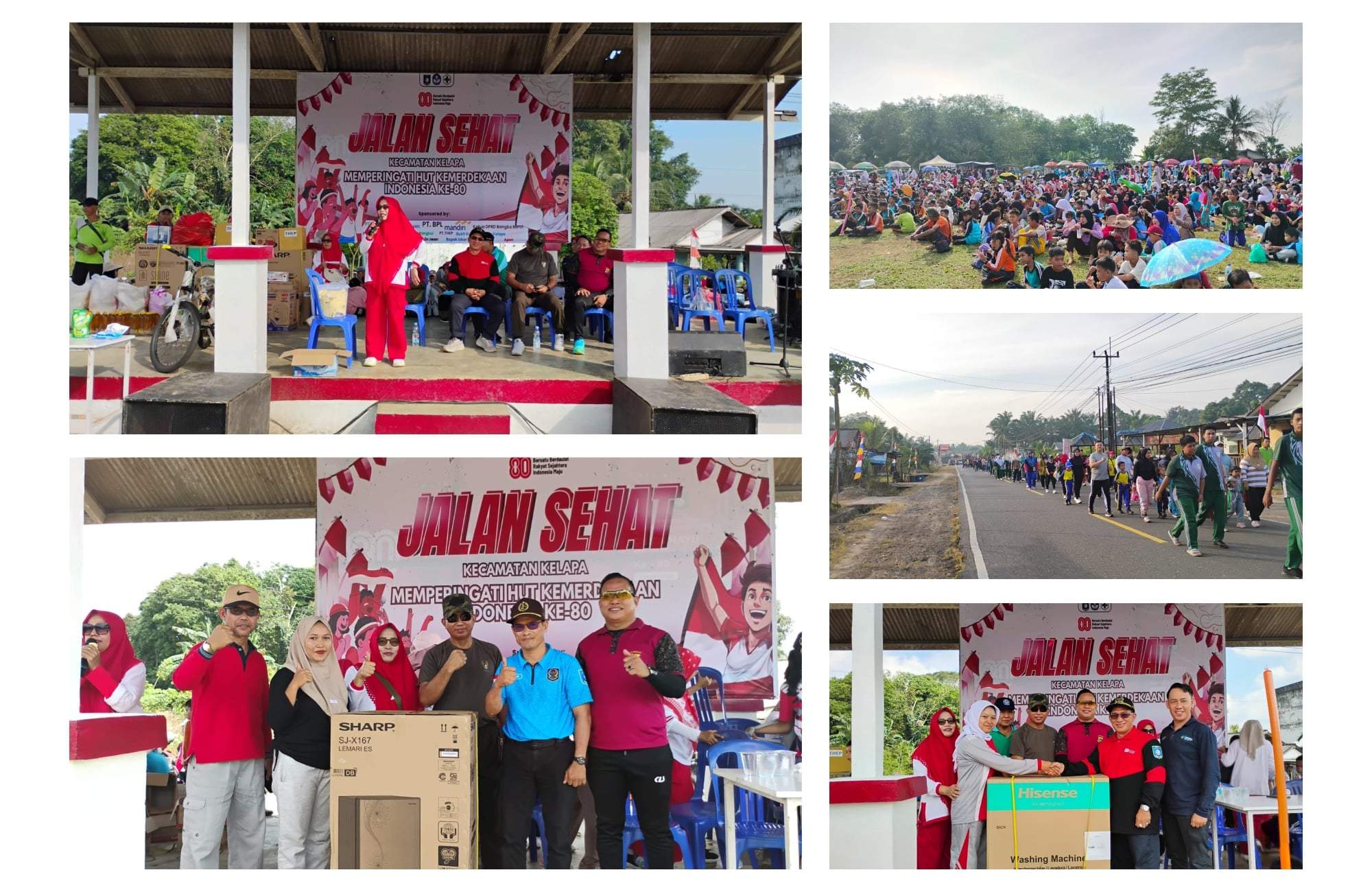 LOMBA GERAK JALAN SEHAT MEMPERINGATI HUT RI KE-80 KECAMATAN KELAPA TAHUN 2025